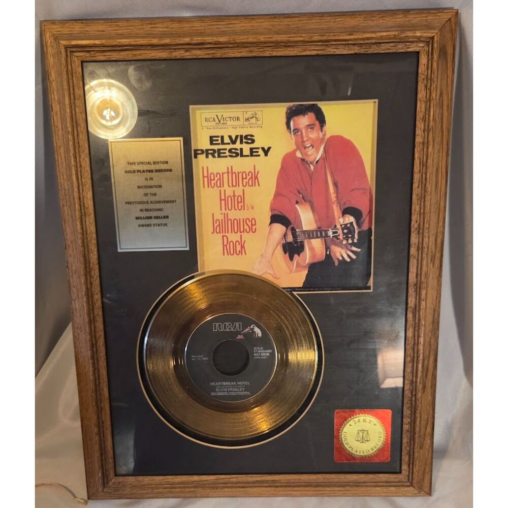 Elvis Presley Heartbreak Hotel / Jailhouse Rock – RCA Victor – 24KT Gold Plated